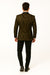 Men'S Black/Gold Polyester Slim Fit Blazer
