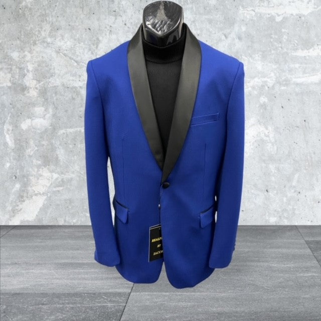 Men's Blazer  Black ~ RoyalBlue Tuxedo Dinner Jacket and Blazer Two Toned