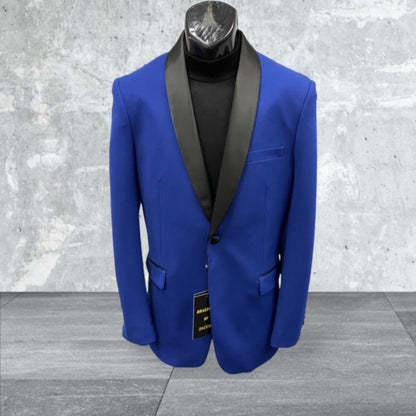 Men's Blazer  Black ~ RoyalBlue Tuxedo Dinner Jacket and Blazer Two Toned