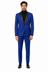 Men's Blazer  Black ~ RoyalBlue Tuxedo Dinner Jacket and Blazer Two Toned