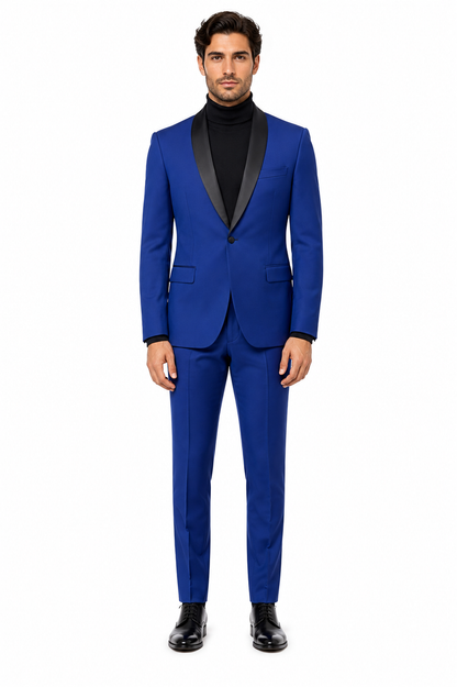 Men's Blazer  Black ~ RoyalBlue Tuxedo Dinner Jacket and Blazer Two Toned