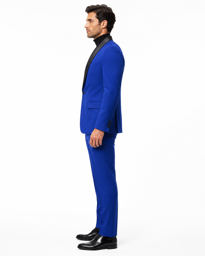 Men's Blazer  Black ~ RoyalBlue Tuxedo Dinner Jacket and Blazer Two Toned
