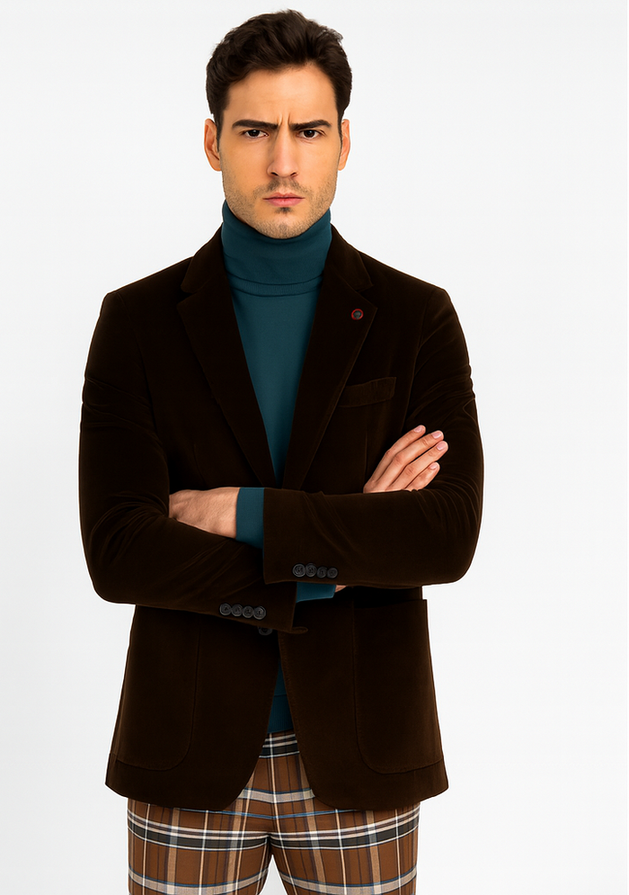 Mens Blazer Brown - Image 5