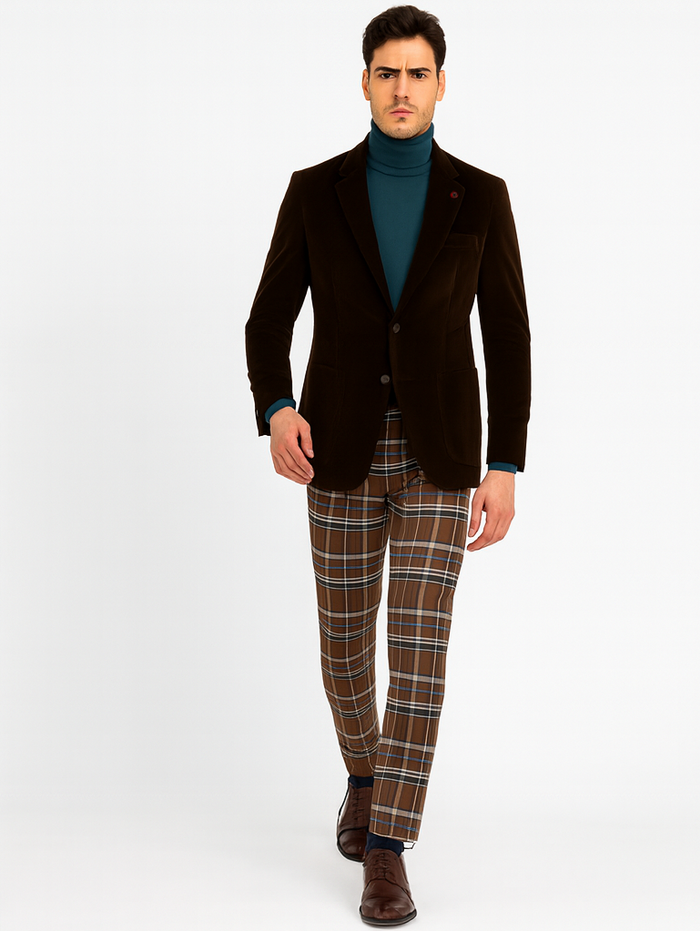 Mens Blazer Brown - Image 6