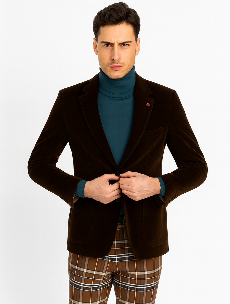 Mens Blazer Brown - Image 8