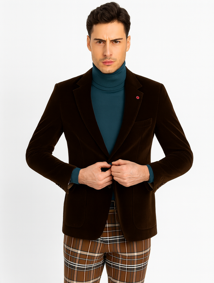 Mens Blazer Brown - Image 8