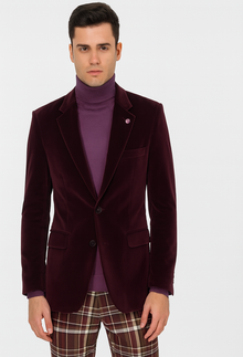 Mens Blazer Burgundy