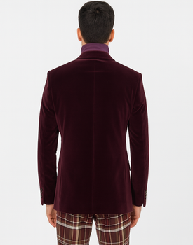 Mens Blazer Burgundy - Image 2