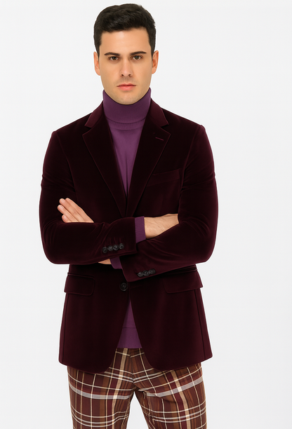 Mens Blazer Burgundy - Image 5