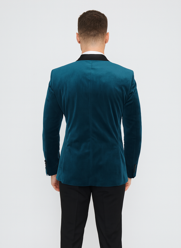 Men's Blazer Dark Teal - Image 2