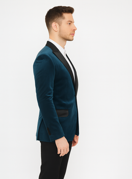Men's Blazer Dark Teal - Image 3
