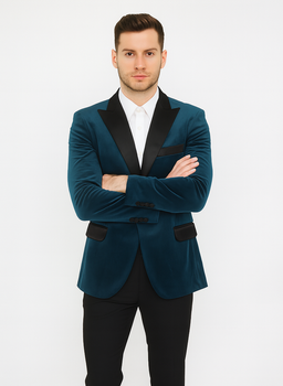 Men's Blazer Dark Teal - Image 5
