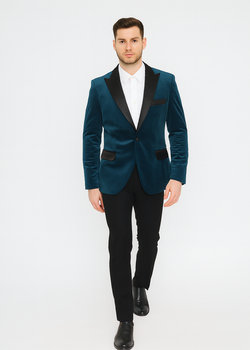 Men's Blazer Dark Teal - Image 6