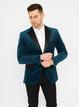 Men's Blazer Dark Teal - Image 8