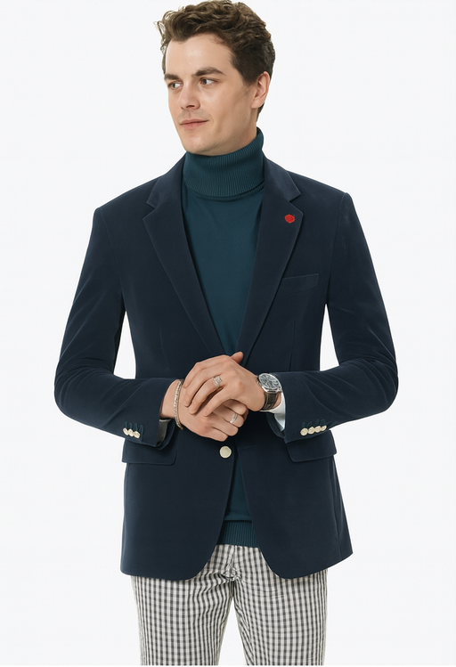 Mens Blazer French Blue