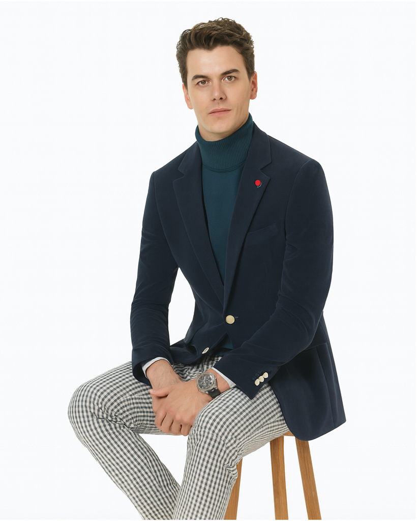 Mens Blazer French Blue - Image 4