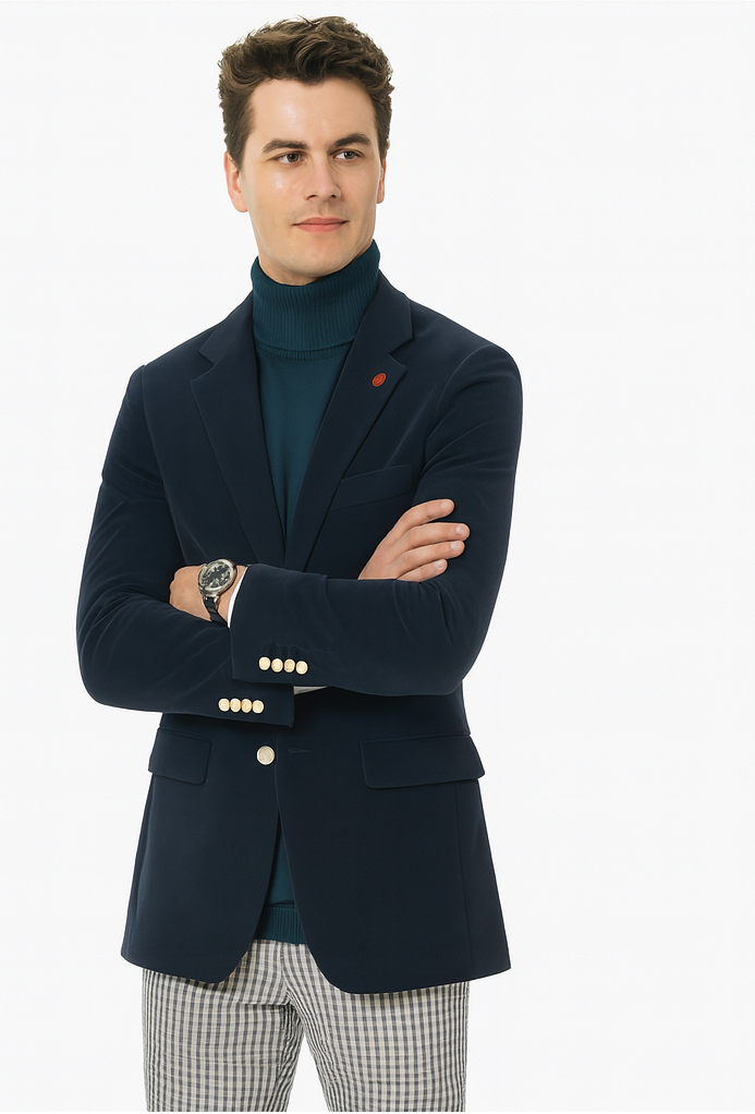 Mens Blazer French Blue - Image 5