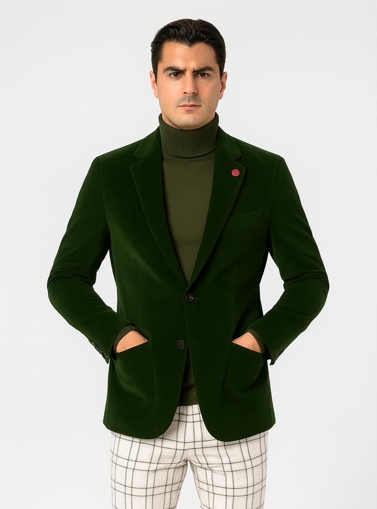 Mens Blazer - Green - Image 7