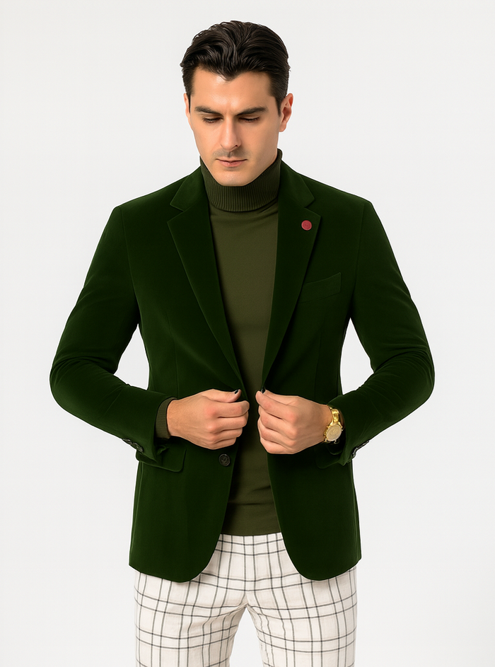 Mens Blazer - Green - Image 8