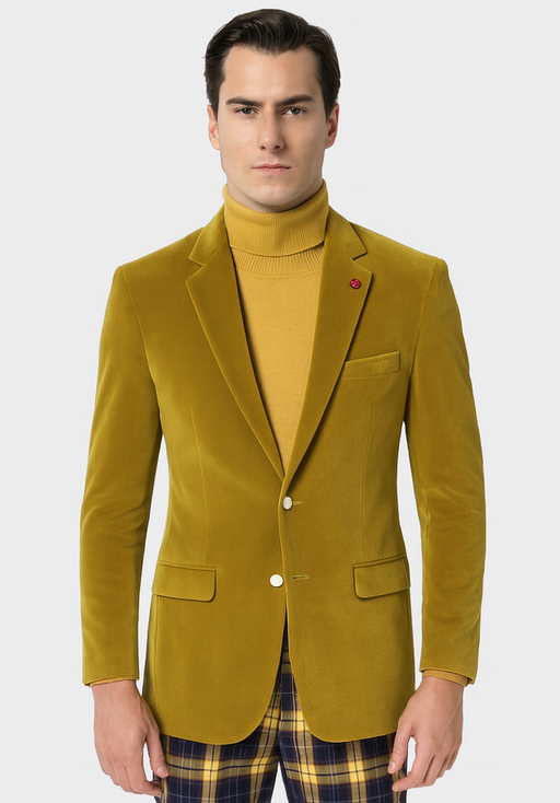Mens Blazer Mustard