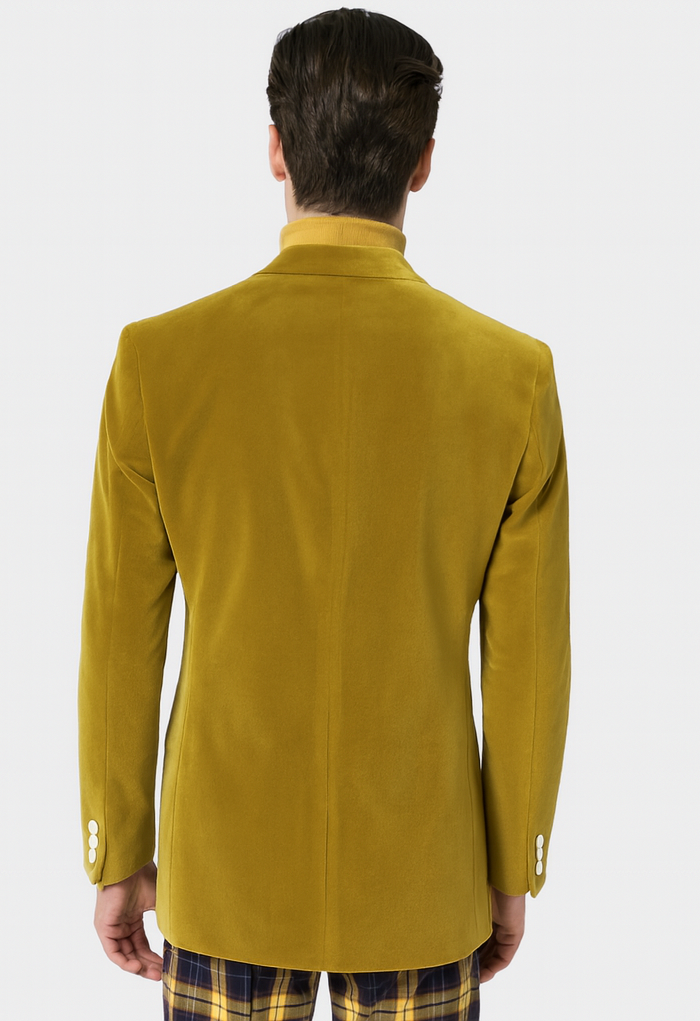 Mens Blazer Mustard - Image 5