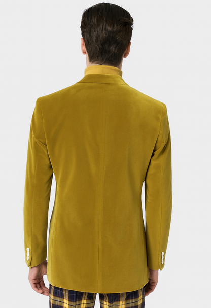 Mens Blazer Mustard - Image 5