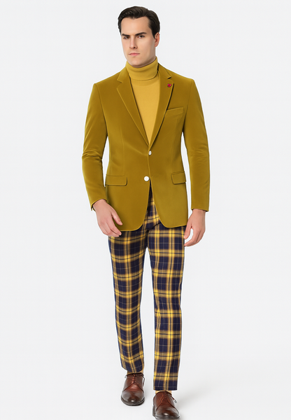 Mens Blazer Mustard - Image 3