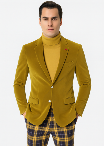 Mens Blazer Mustard - Image 7