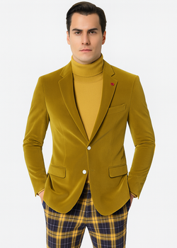 Mens Blazer Mustard - Image 7