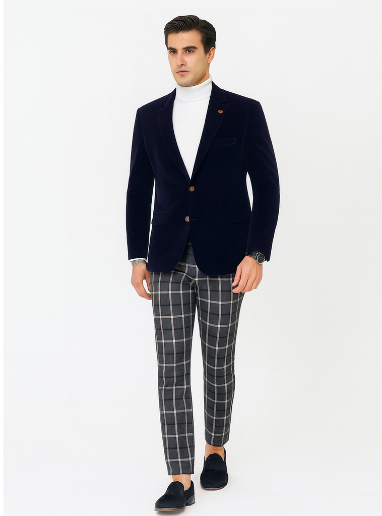 Mens Blazer Navy - Image 6