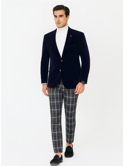 Mens Blazer Navy - Image 6