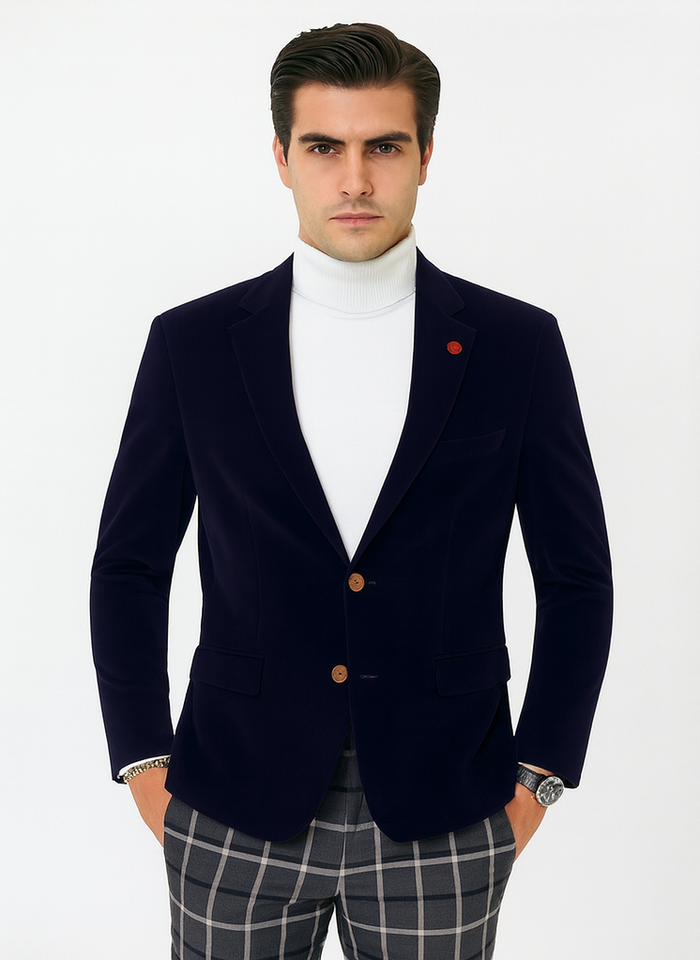Mens Blazer Navy - Image 7