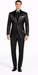 Mens Blazer - Paisley Sport Coat - Black Prom Tuxedo Dinner Jacket Blazer