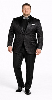 Mens Blazer - Paisley Sport Coat - Black Prom Tuxedo Dinner Jacket Blazer - Image 7