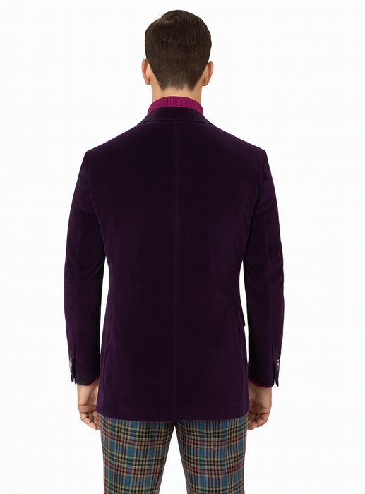 Mens Blazer Plum