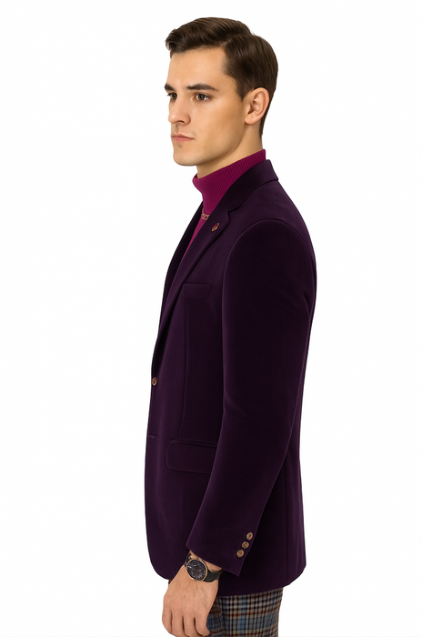 Mens Blazer Plum