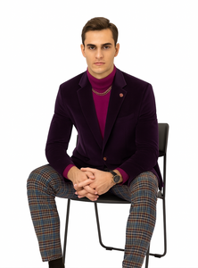 Mens Blazer Plum - Image 8