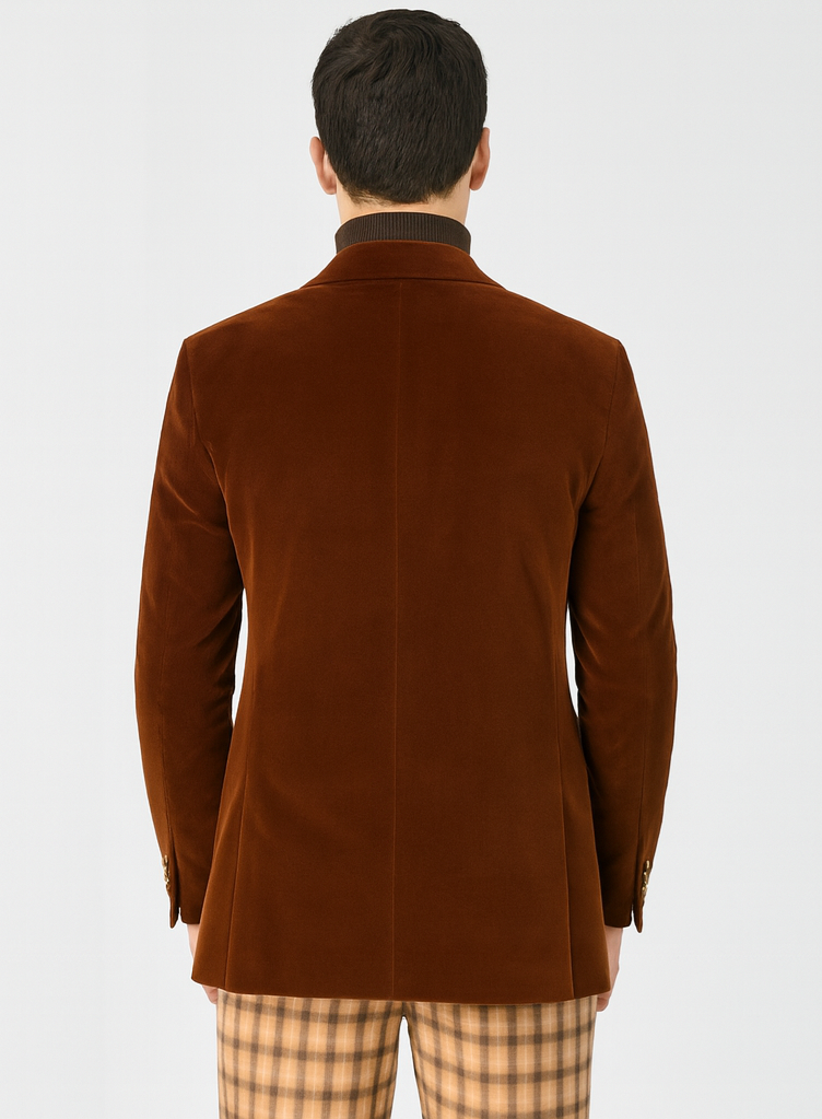 Mens Blazer Rust - Image 2