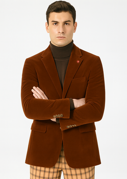 Mens Blazer Rust - Image 5