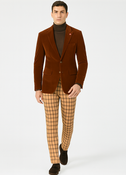 Mens Blazer Rust - Image 6