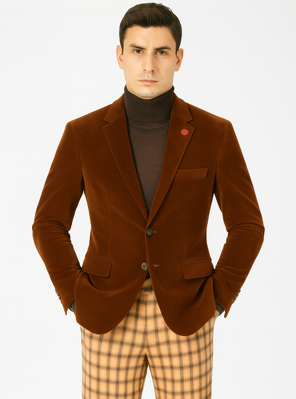 Mens Blazer Rust - Image 7