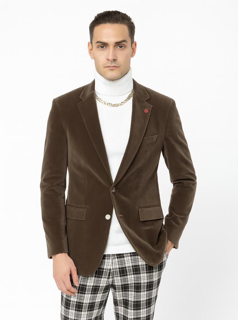 Mens Blazer Taupe - Image 2