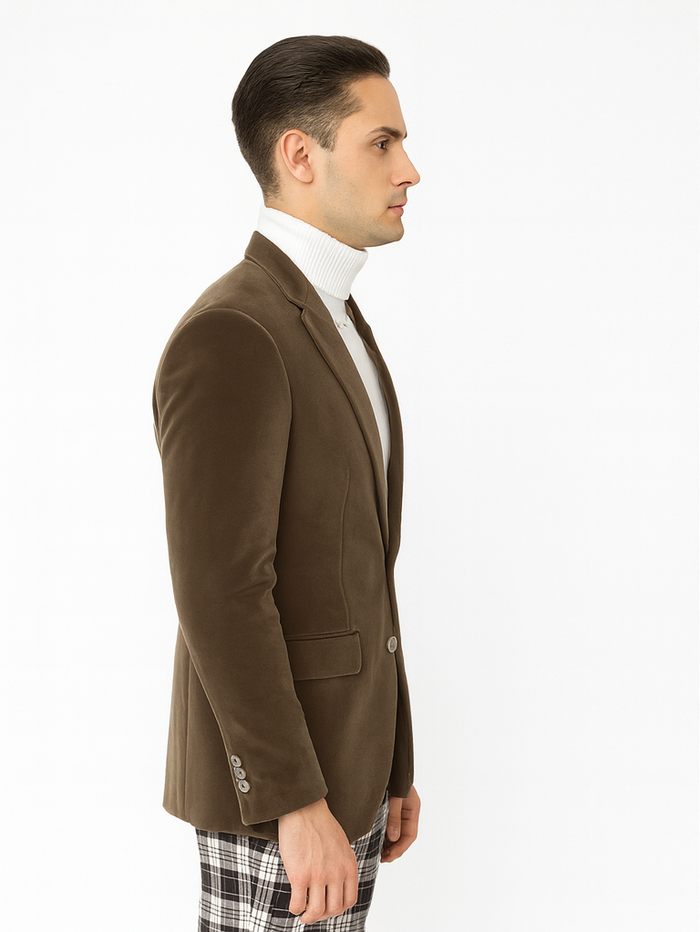 Mens Blazer Taupe - Image 4