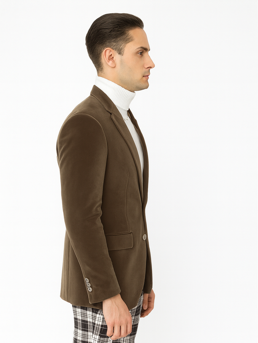 Mens Blazer Taupe