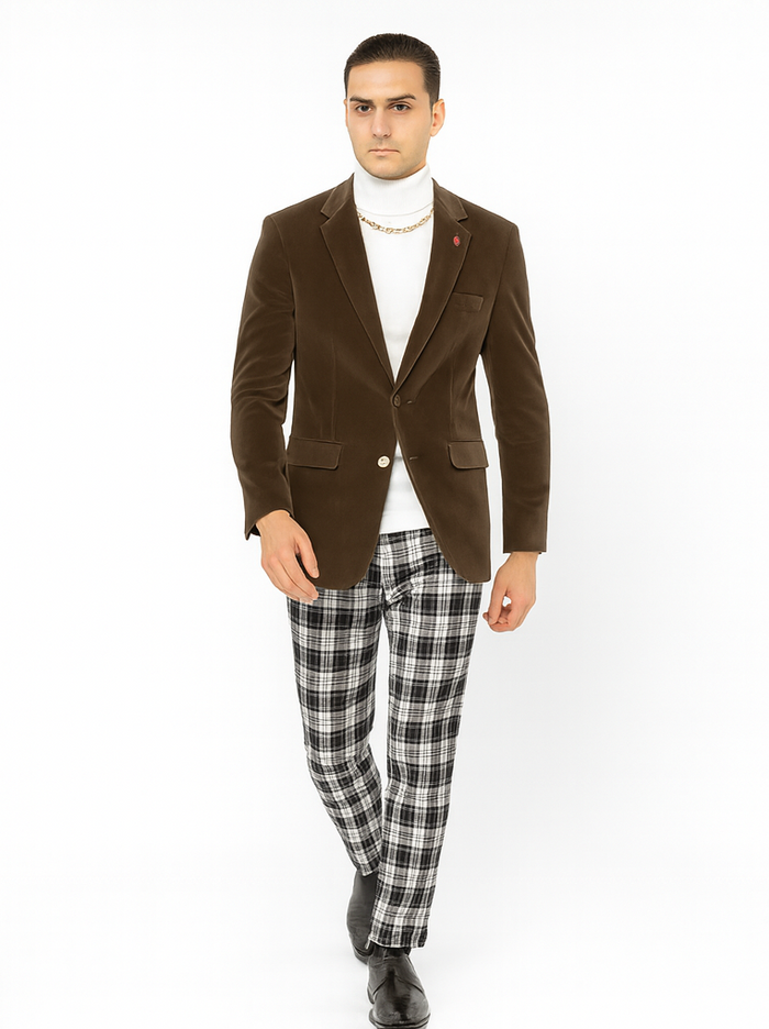 Mens Blazer Taupe - Image 7