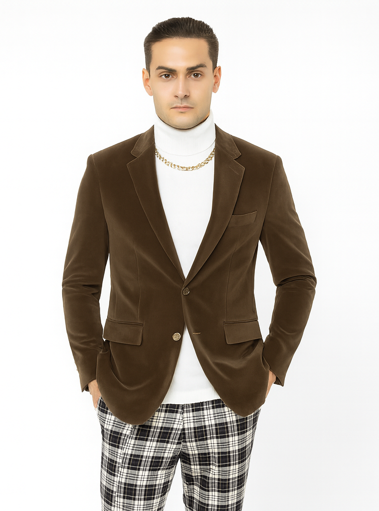 Mens Blazer Taupe - Image 8