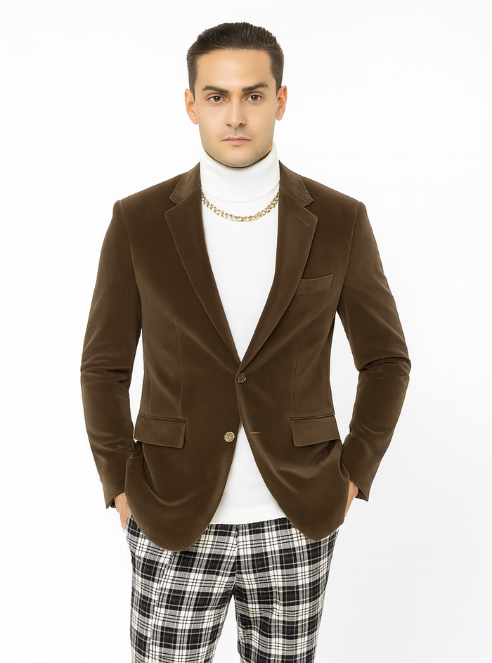Mens Blazer Taupe - Image 8