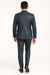 Mens Blue Slim Fit Faux Leather Suit – 1 Button Notch Lapel
