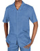 Mens Blue Linen Suit