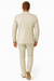 Mens Bone Slim Fit Faux Leather Suit – 1 Button Notch Lapel